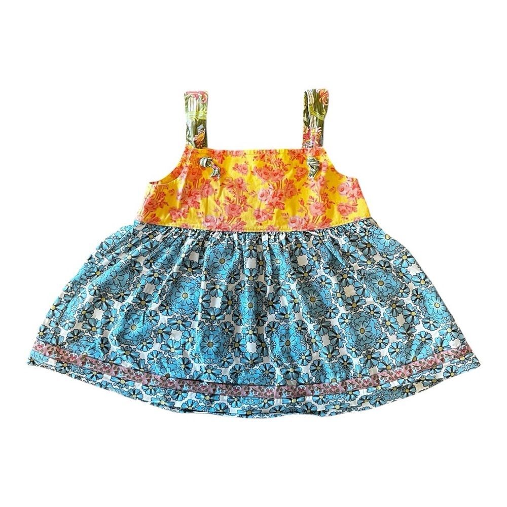 Matilda Jane Girls Top – Size 6 – Bright Floral Patchwork